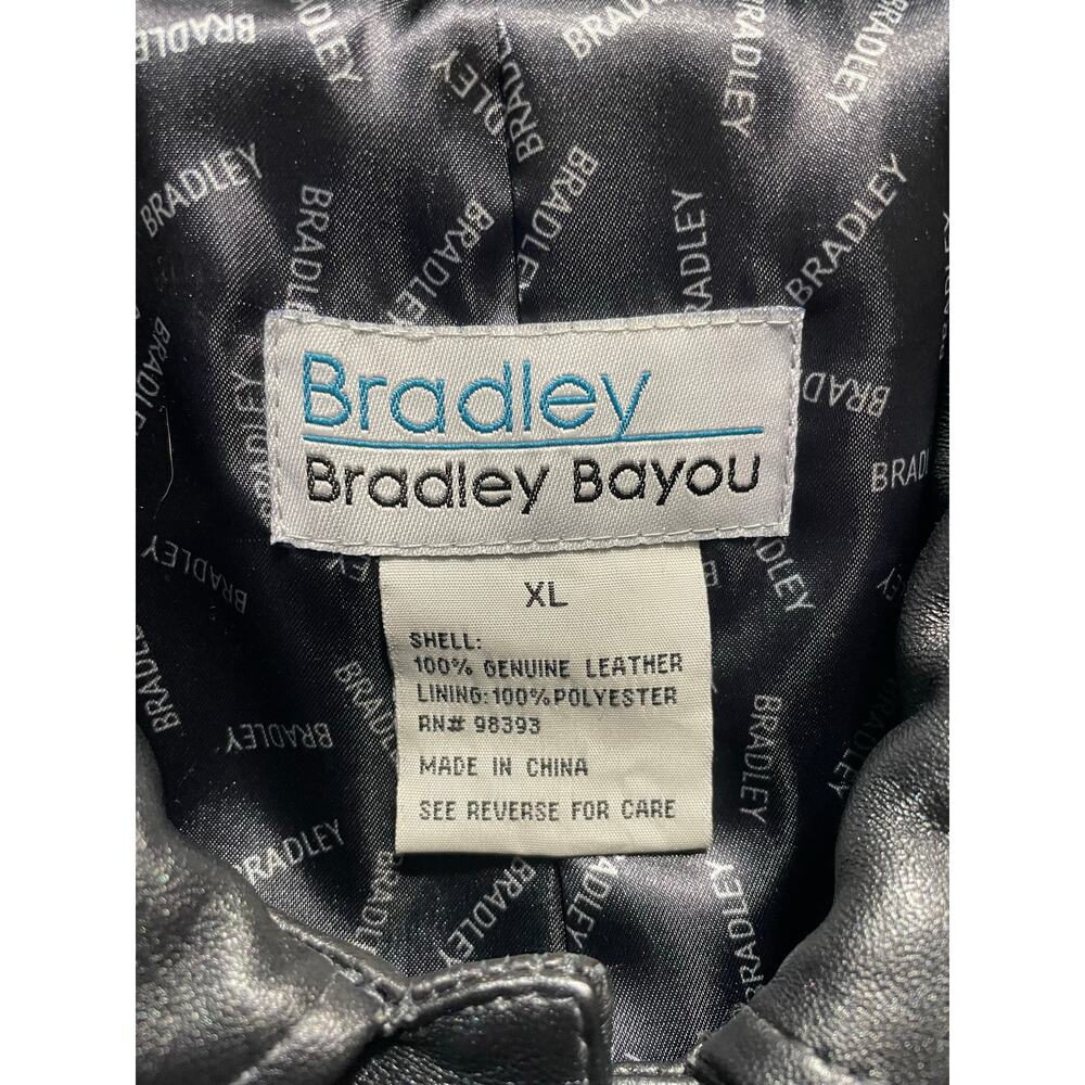 NWOT - Bradley Bayou Metallic Charcoal Moto Leather Jacket - Picture 3 of 4